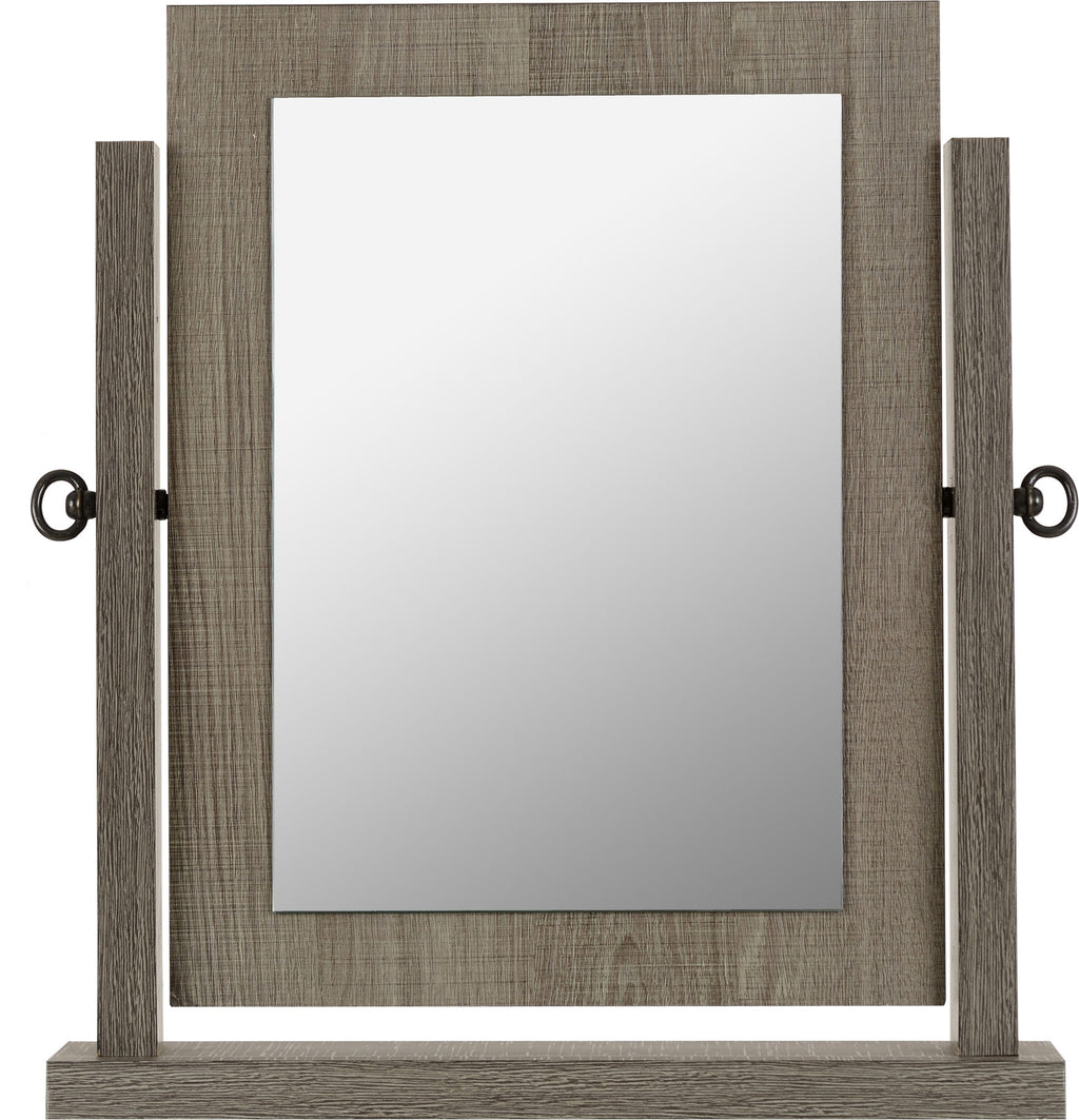 Lisbon Dressing Table Mirror - Black Wood Grain
