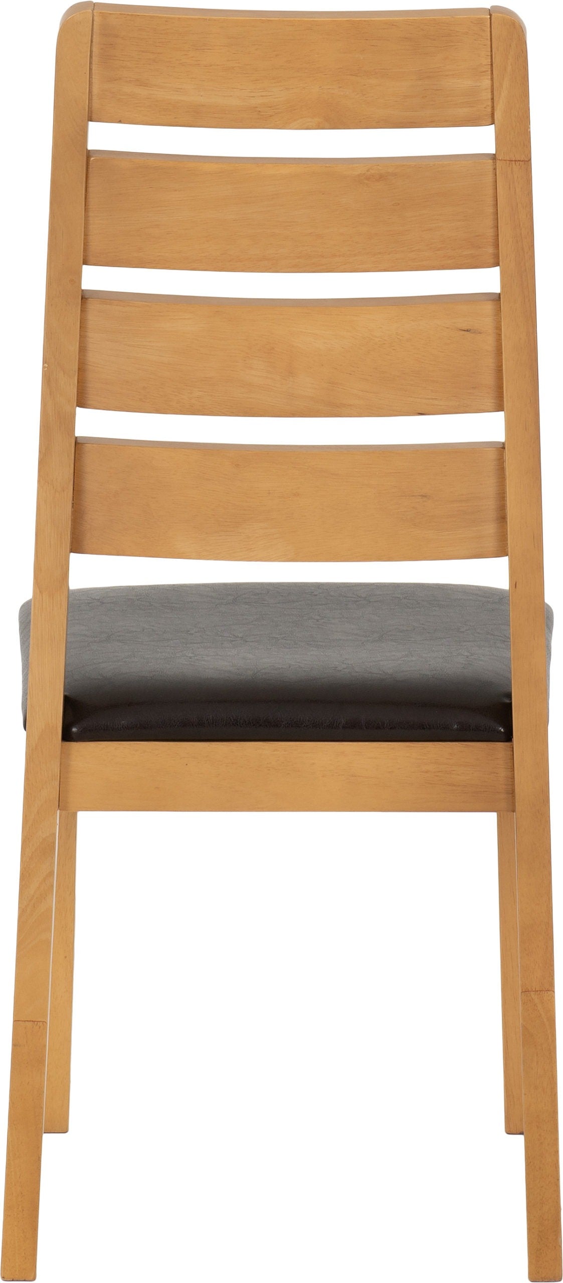 Logan Dining Chair (X2 Per Box) - Oak Varnish/Brown Pu