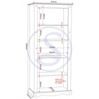 Corona Tall Bookcase - Distressed Waxed Pine