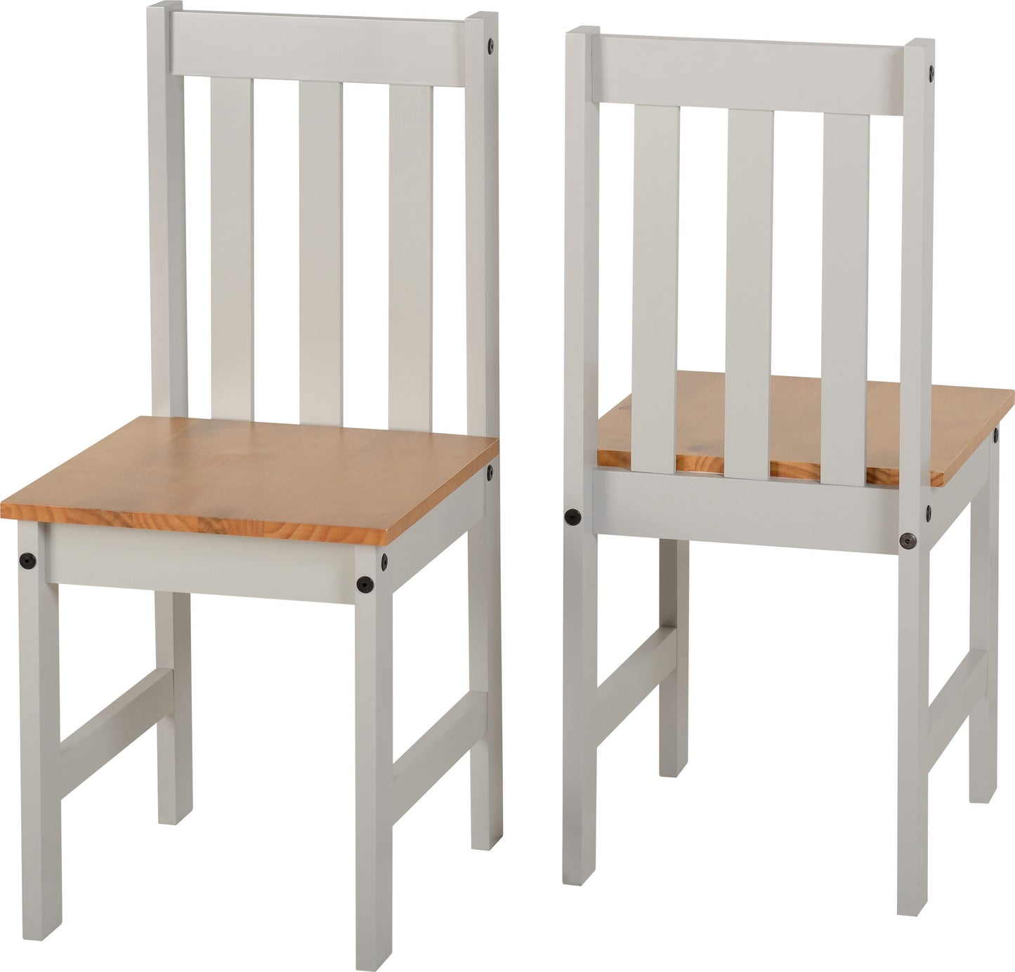 Ludlow 1+2 Dining Set - Light Grey/Oak Effect