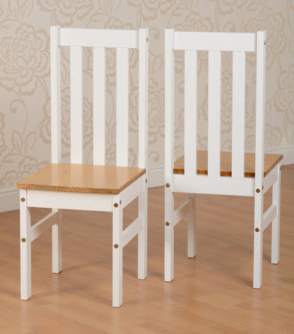 Ludlow 1+4 Dining Set - White/Oak Effect