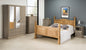 Nevada 3+2 Drawer Chest - Oyster Gloss/Light Oak Effect Veneer