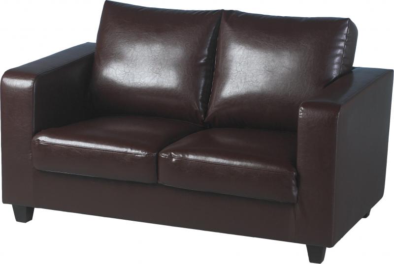 Tempo Two Seater Sofa - Brown Pu