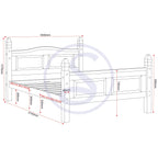 Corona 5' High End Bed - Distressed Waxed Pine