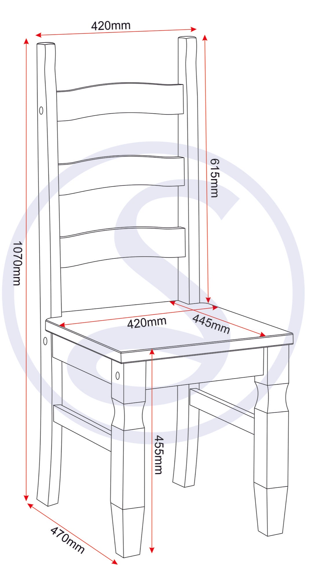 Corona Dining Chair (X2 Per Box) - Distressed Waxed Pine