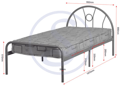 Nova 3' Bed - Silver