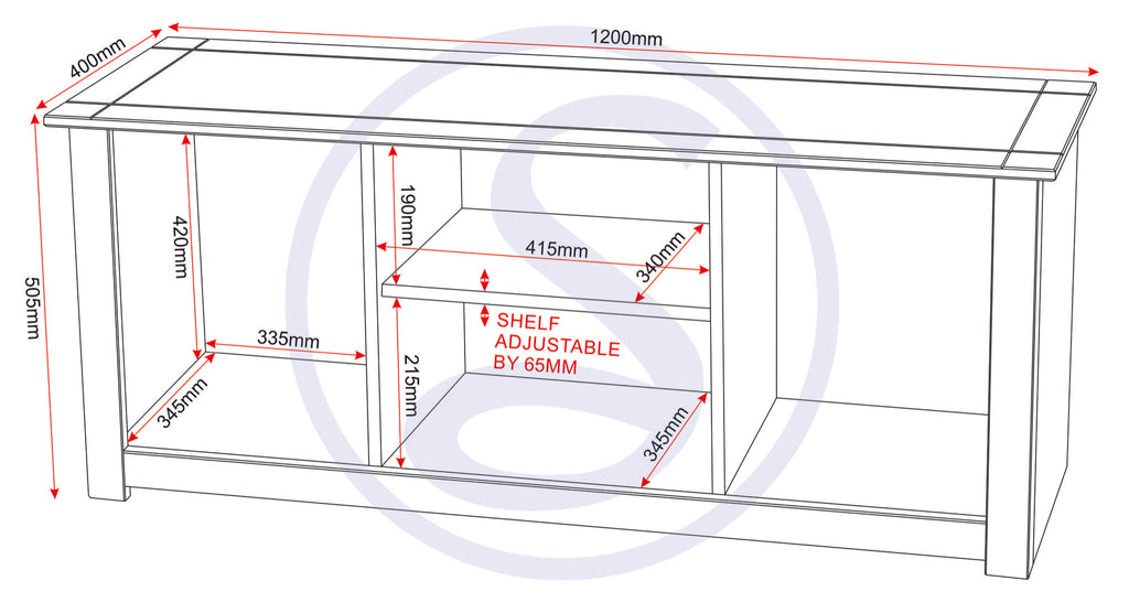Panama Flat Screen Tv Unit - Natural Wax