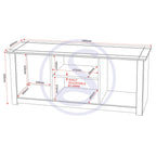 Panama Flat Screen Tv Unit - Natural Wax