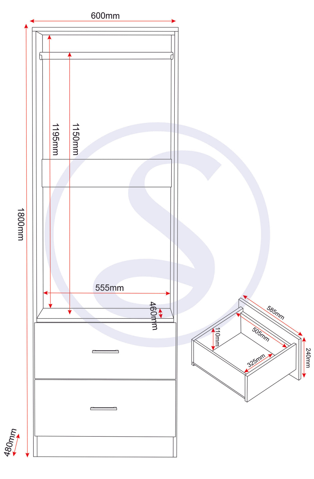 Polar Bedroom Trio Set - Beech