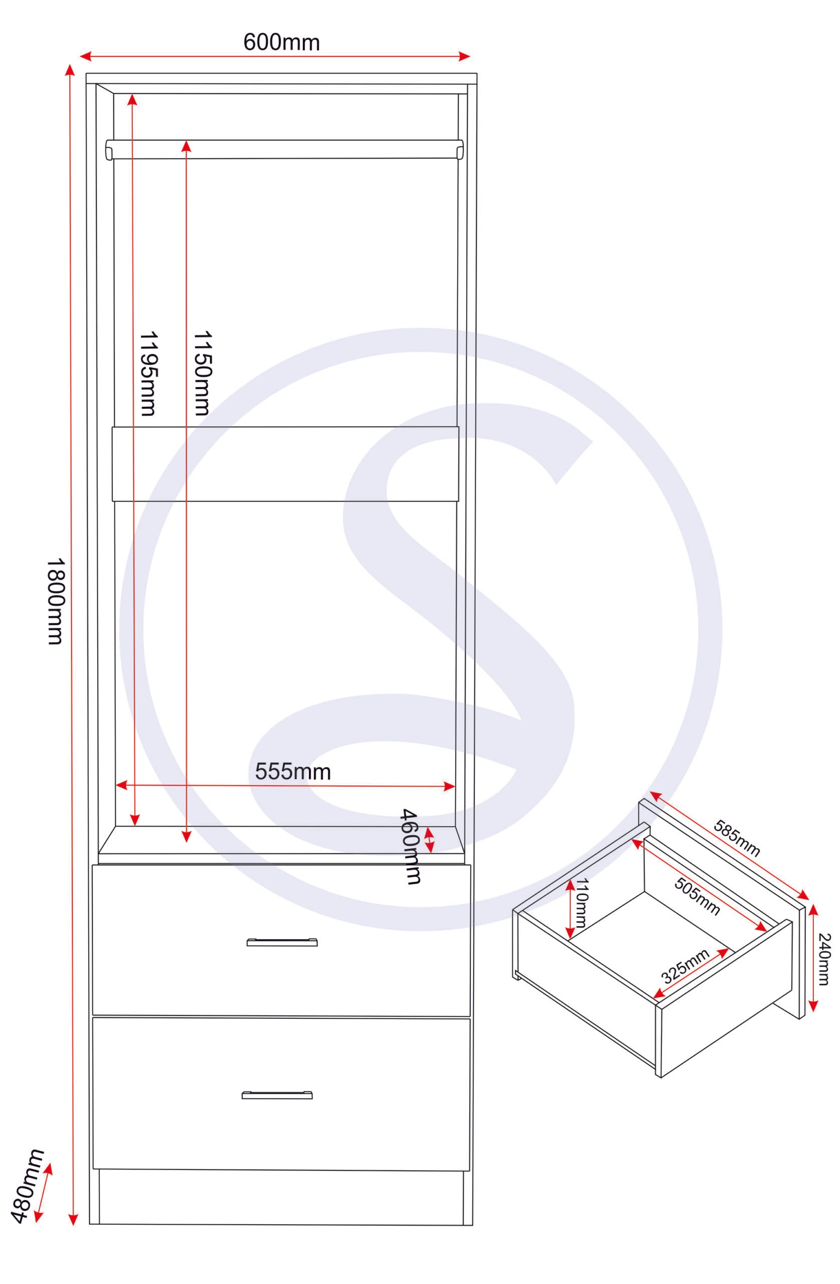 Polar Bedroom Trio Set - Beech