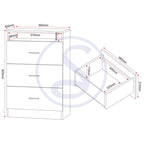 Polar Bedroom Trio Set - Beech