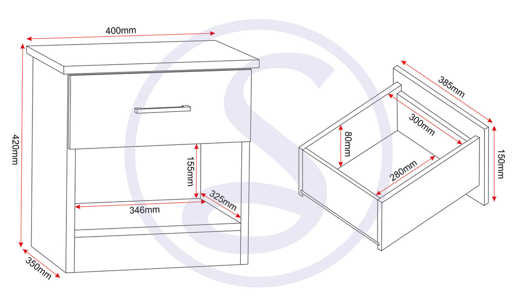 Polar Bedroom Trio Set - Beech