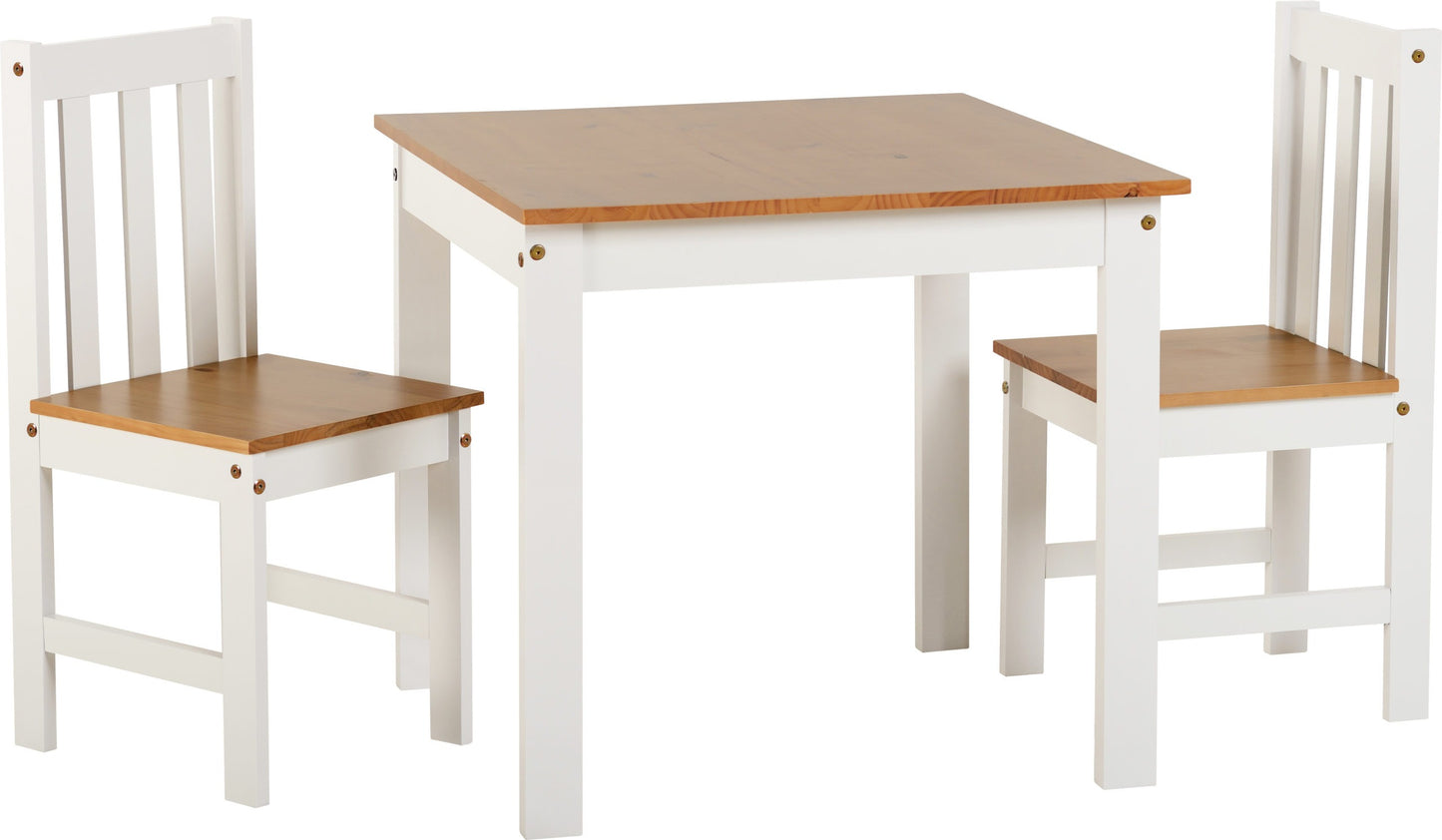 Ludlow 1+2 Dining Set - White/Oak Effect