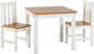 Ludlow 1+2 Dining Set - White/Oak Effect
