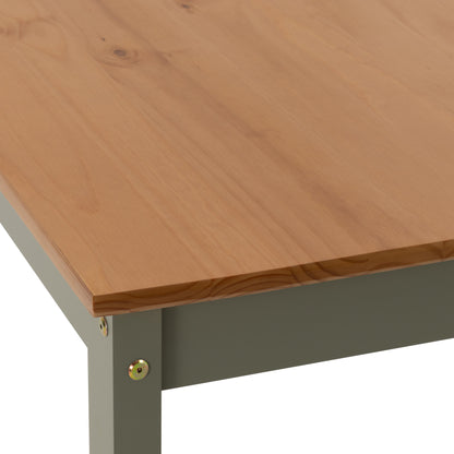 Ludlow 1+4 Dining Set - Green/Oak Effect