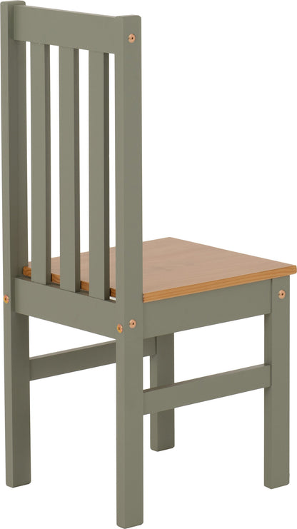 Ludlow 1+4 Dining Set - Green/Oak Effect