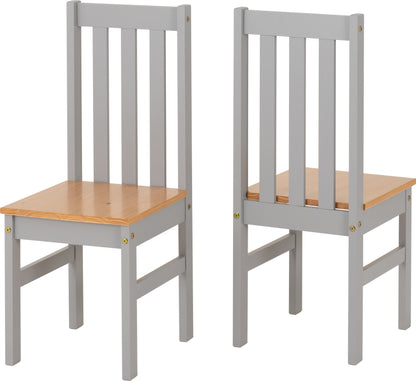 Ludlow 1+4 Dining Set - Grey Slate/Oak Effect
