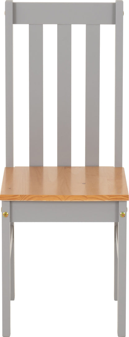 Ludlow 1+4 Dining Set - Grey Slate/Oak Effect