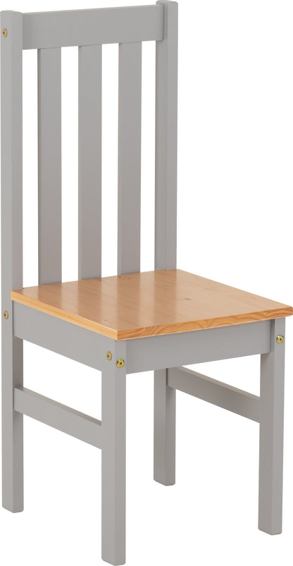 Ludlow 1+4 Dining Set - Grey Slate/Oak Effect
