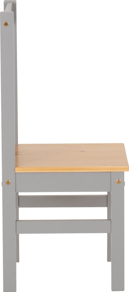 Ludlow 1+4 Dining Set - Grey Slate/Oak Effect