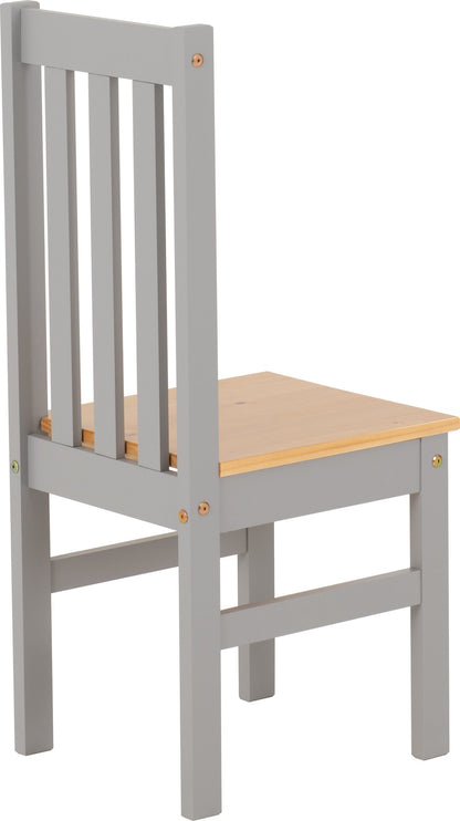 Ludlow 1+4 Dining Set - Grey Slate/Oak Effect