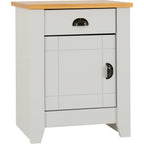 Ludlow Bedside - Grey/Oak Effect