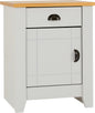 Ludlow Bedside - Grey/Oak Effect