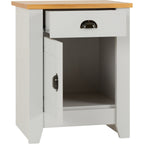 Ludlow Bedside - Grey/Oak Effect
