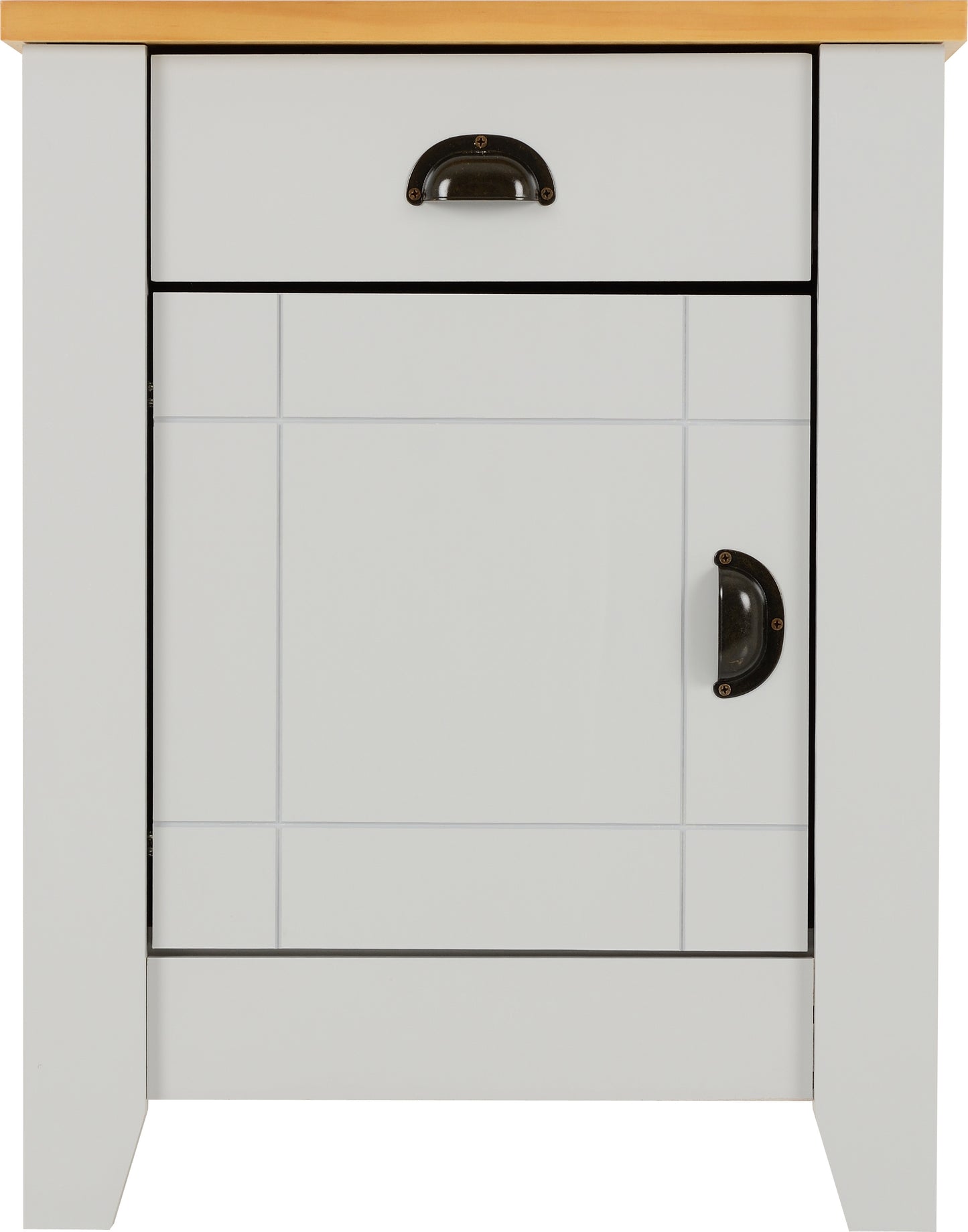Ludlow Bedside - Grey/Oak Effect