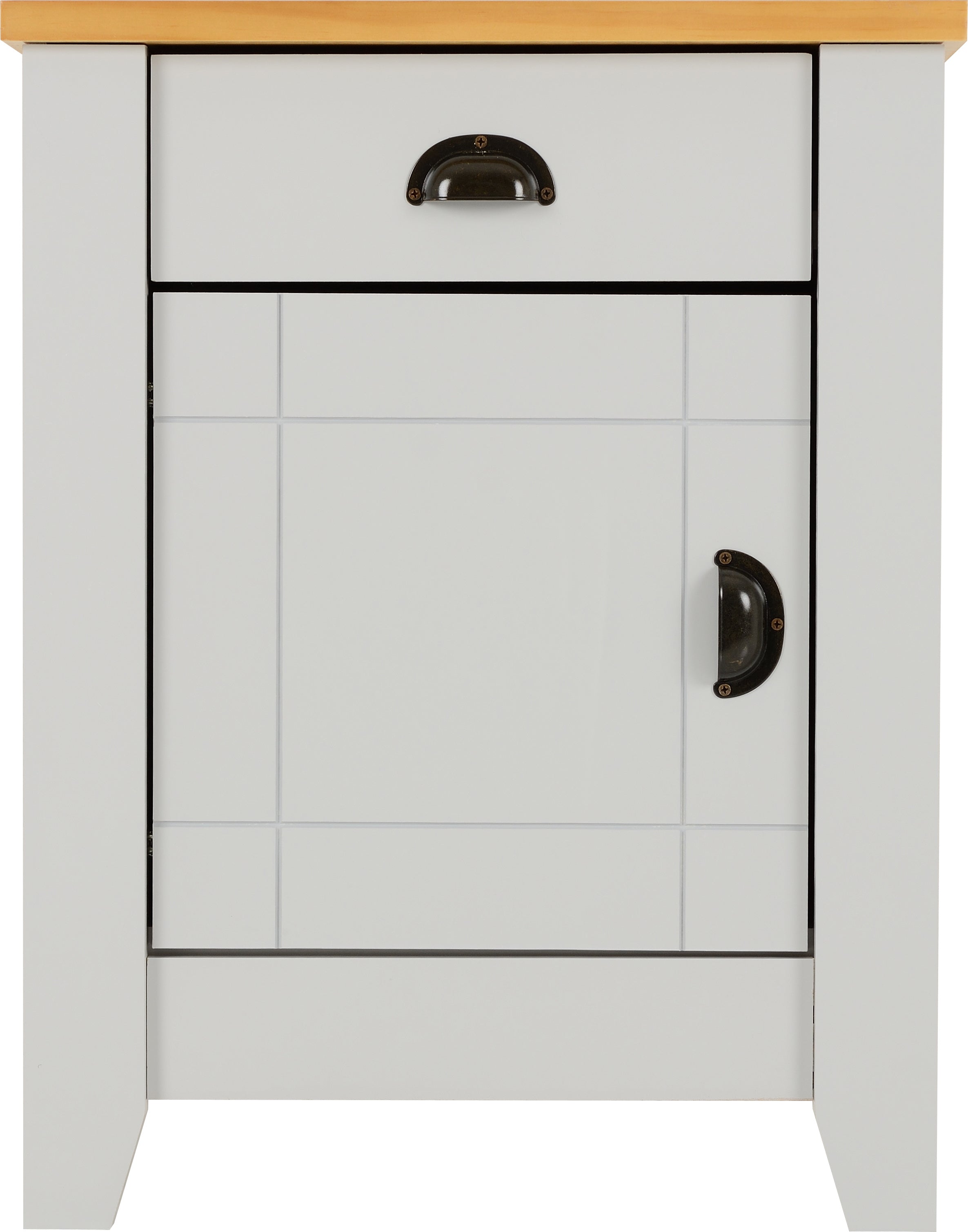 Ludlow Bedside - Grey/Oak Effect