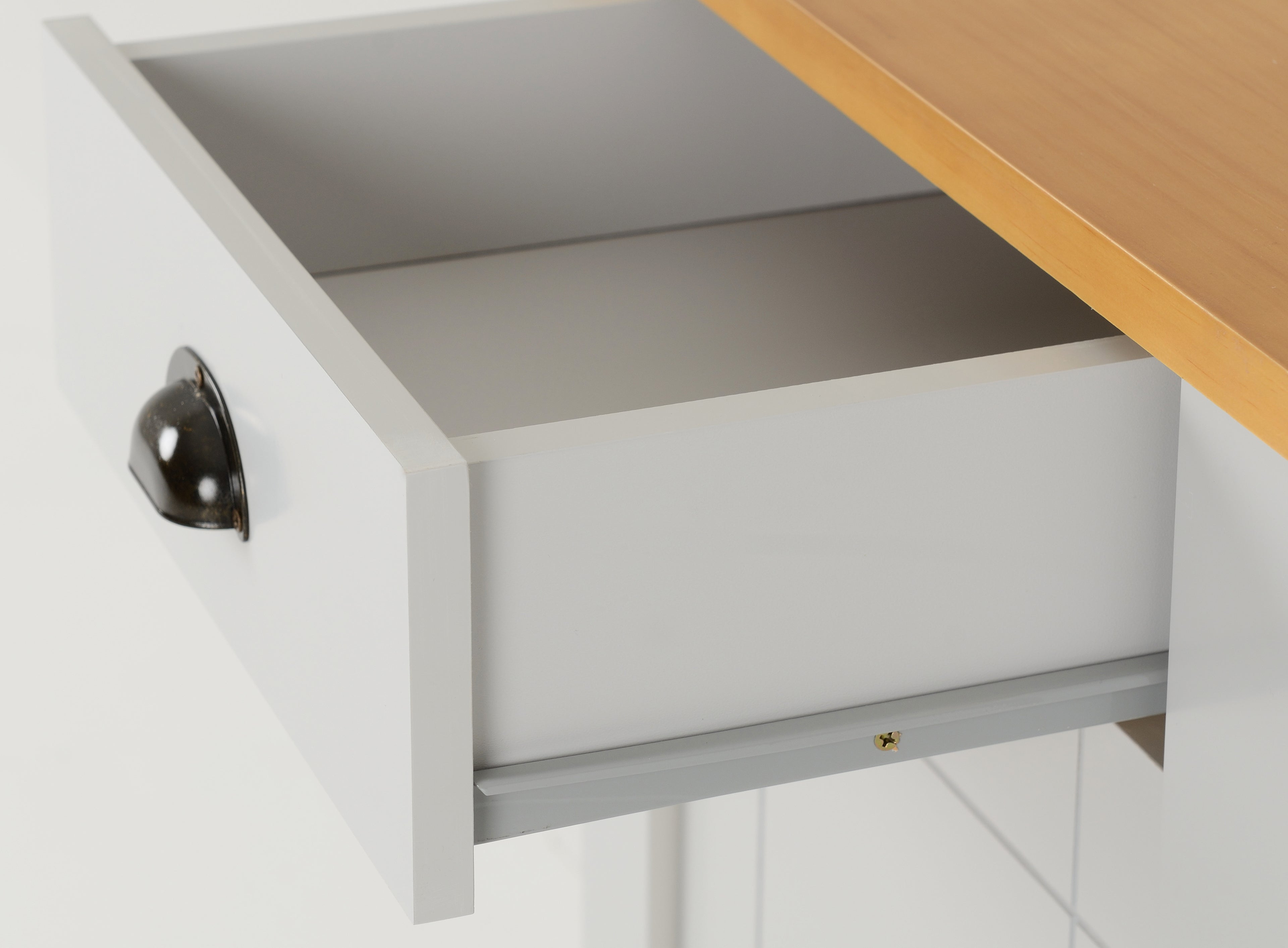 Ludlow Bedside - Grey/Oak Effect