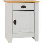 Ludlow Bedside - Grey/Oak Effect