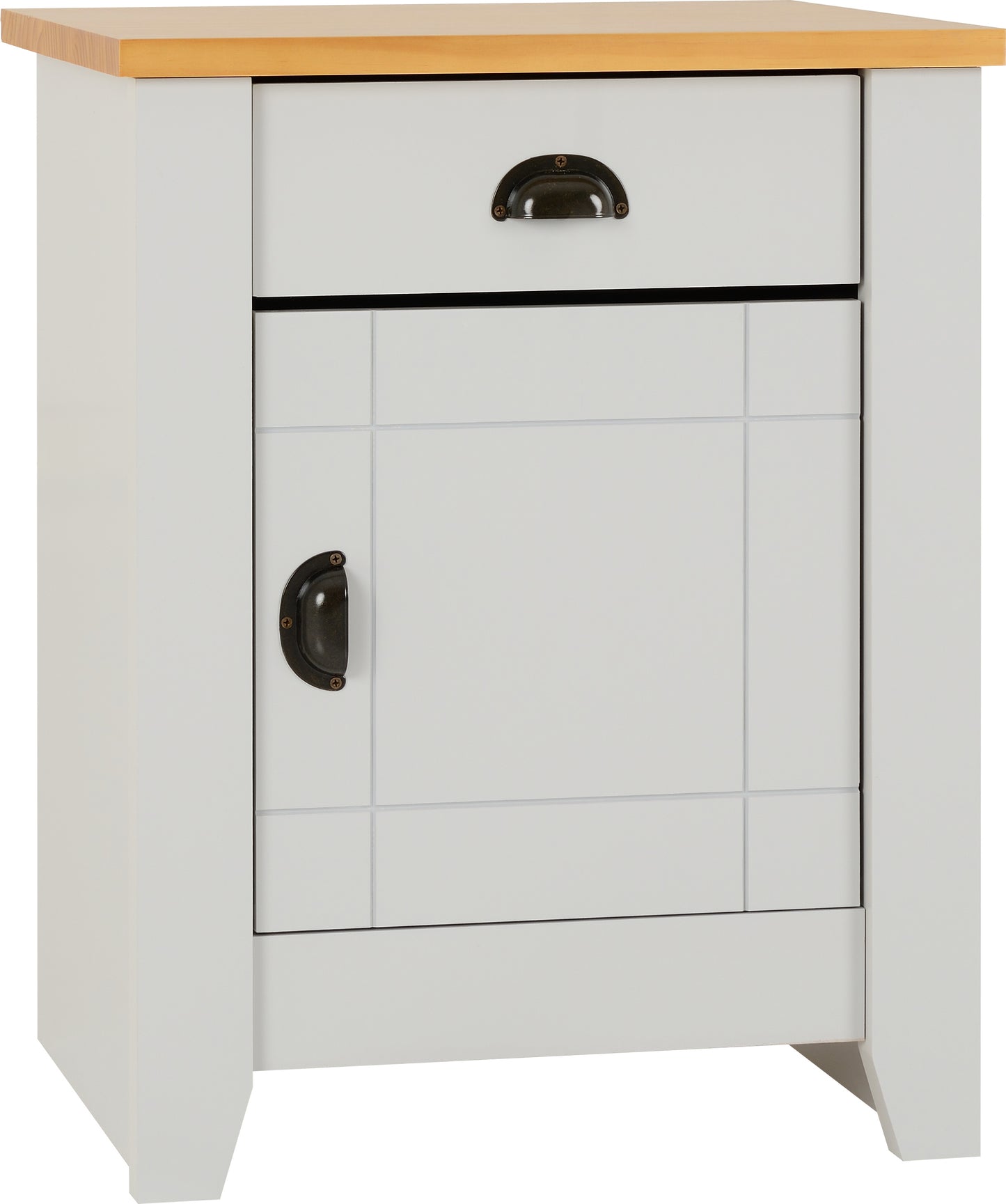 Ludlow Bedside - Grey/Oak Effect