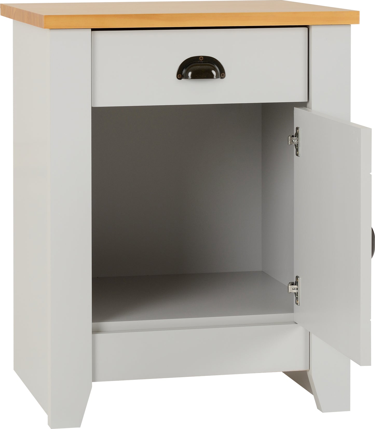 Ludlow Bedside - Grey/Oak Effect