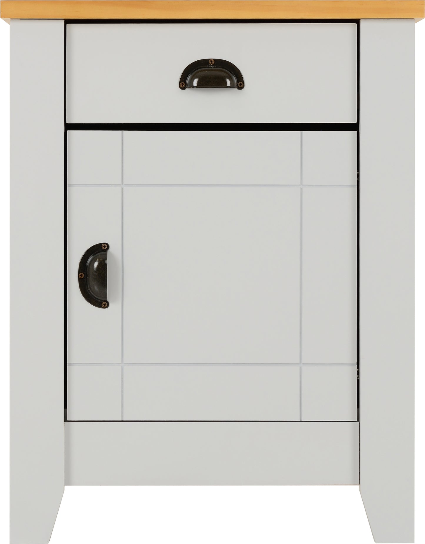 Ludlow Bedside - Grey/Oak Effect