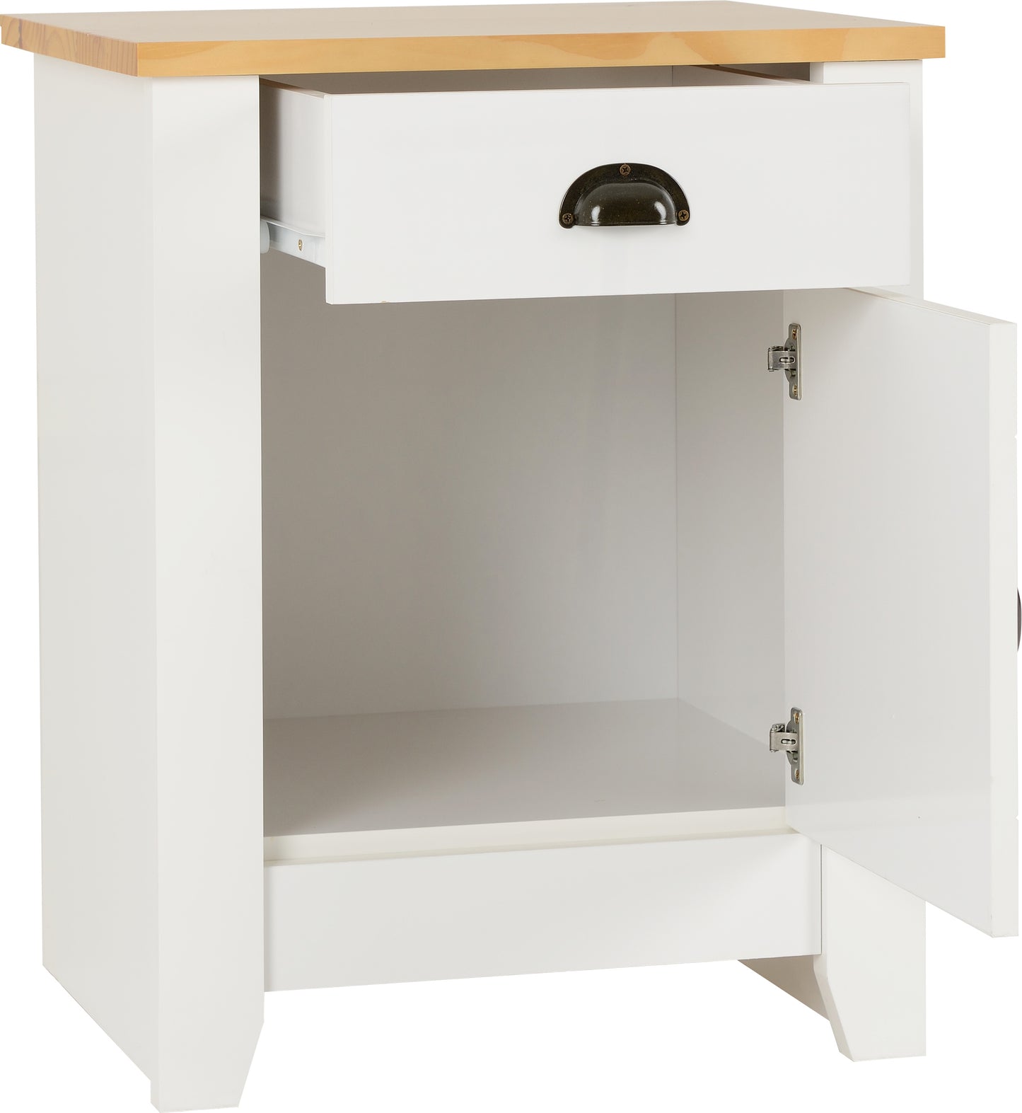 Ludlow Bedside - White/Oak Effect