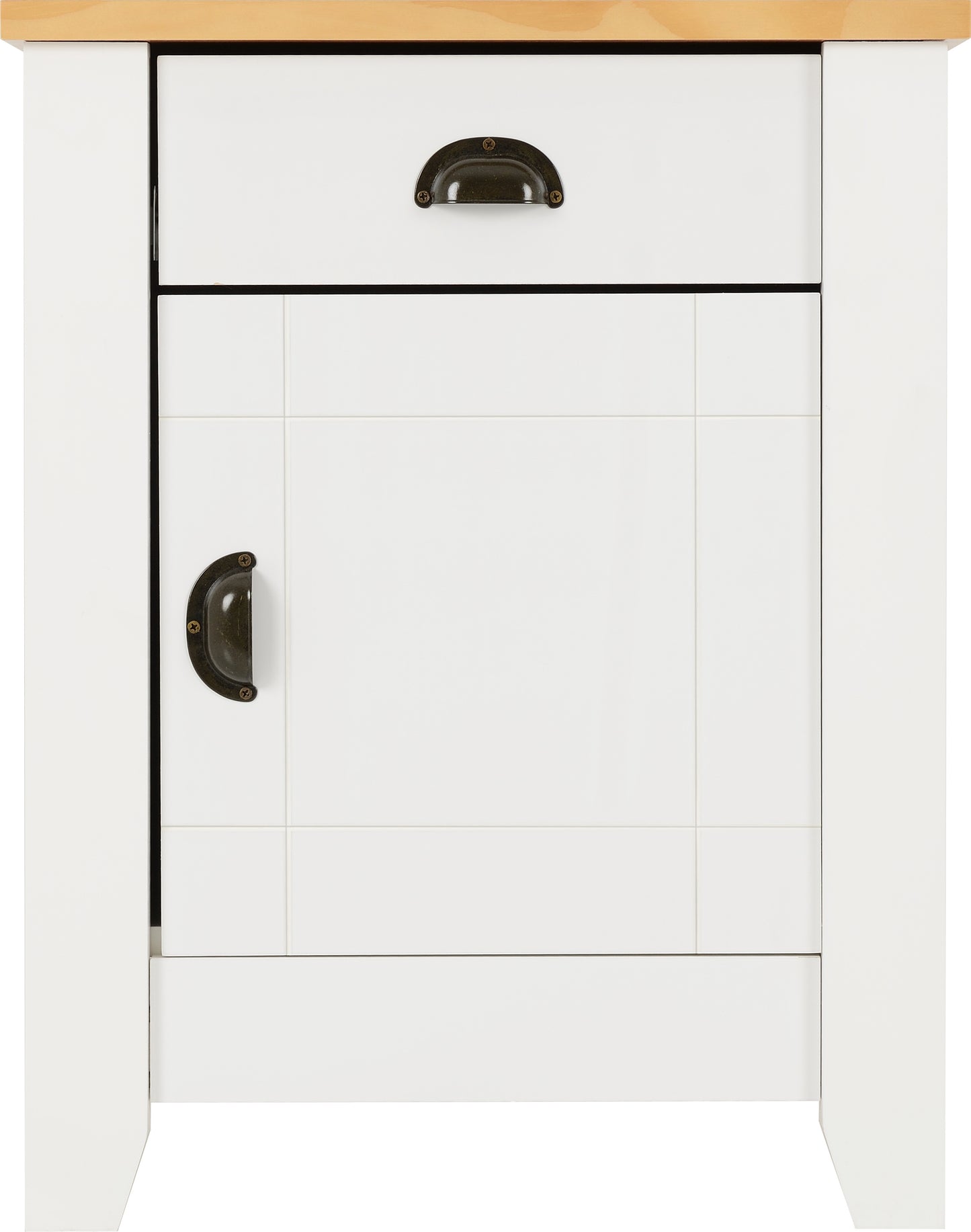 Ludlow Bedside - White/Oak Effect