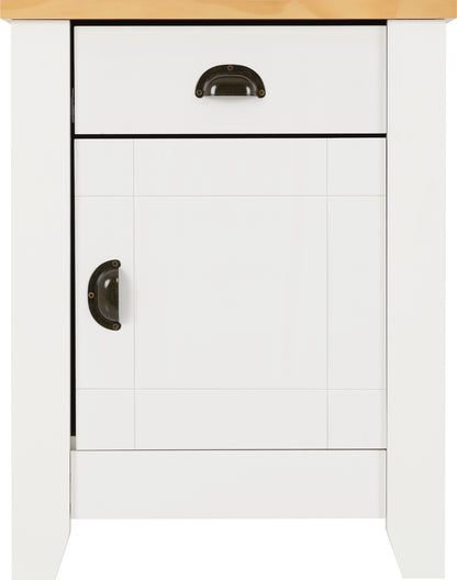 Ludlow Bedside - White/Oak Effect