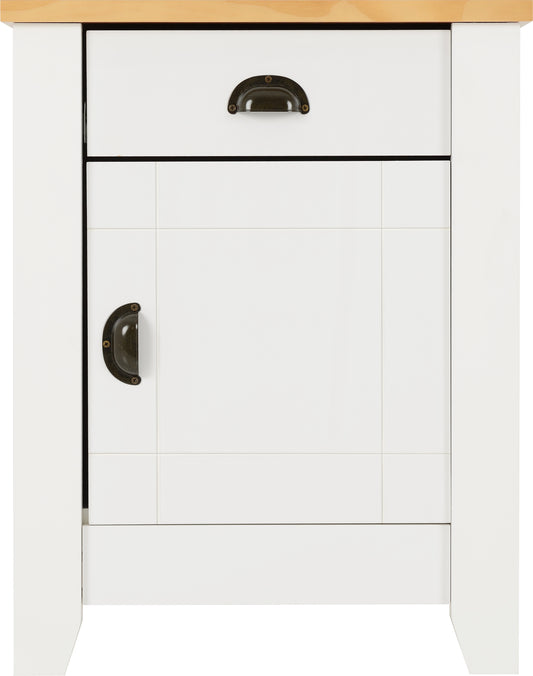 Ludlow Bedside - White/Oak Effect