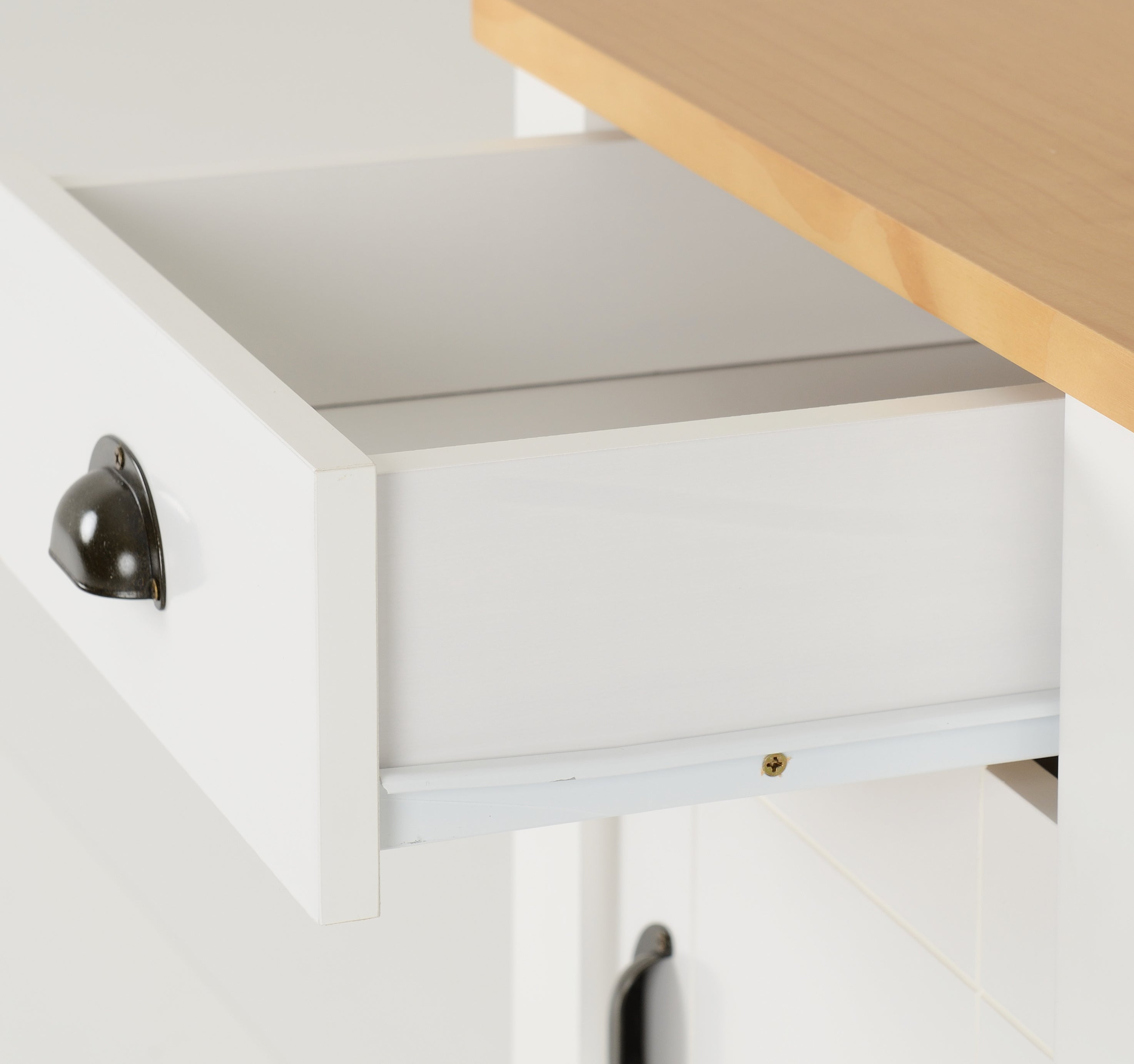 Ludlow Bedside - White/Oak Effect