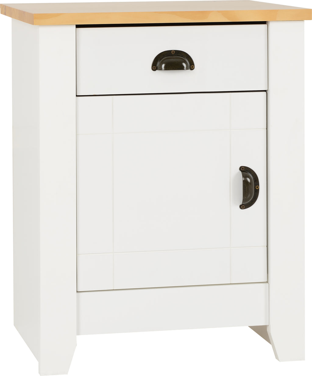 Ludlow Bedside - White/Oak Effect