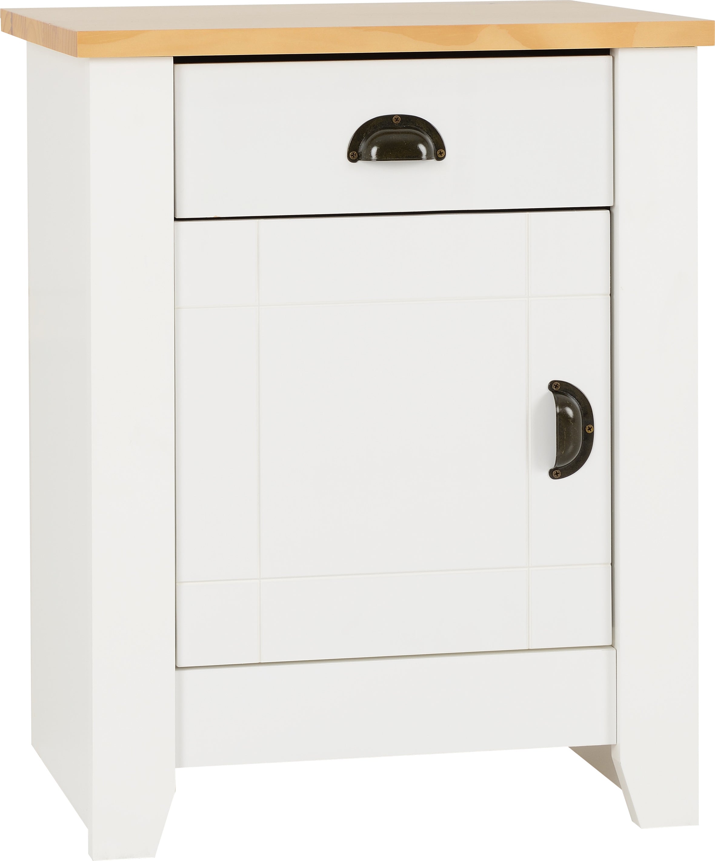Ludlow Bedside - White/Oak Effect