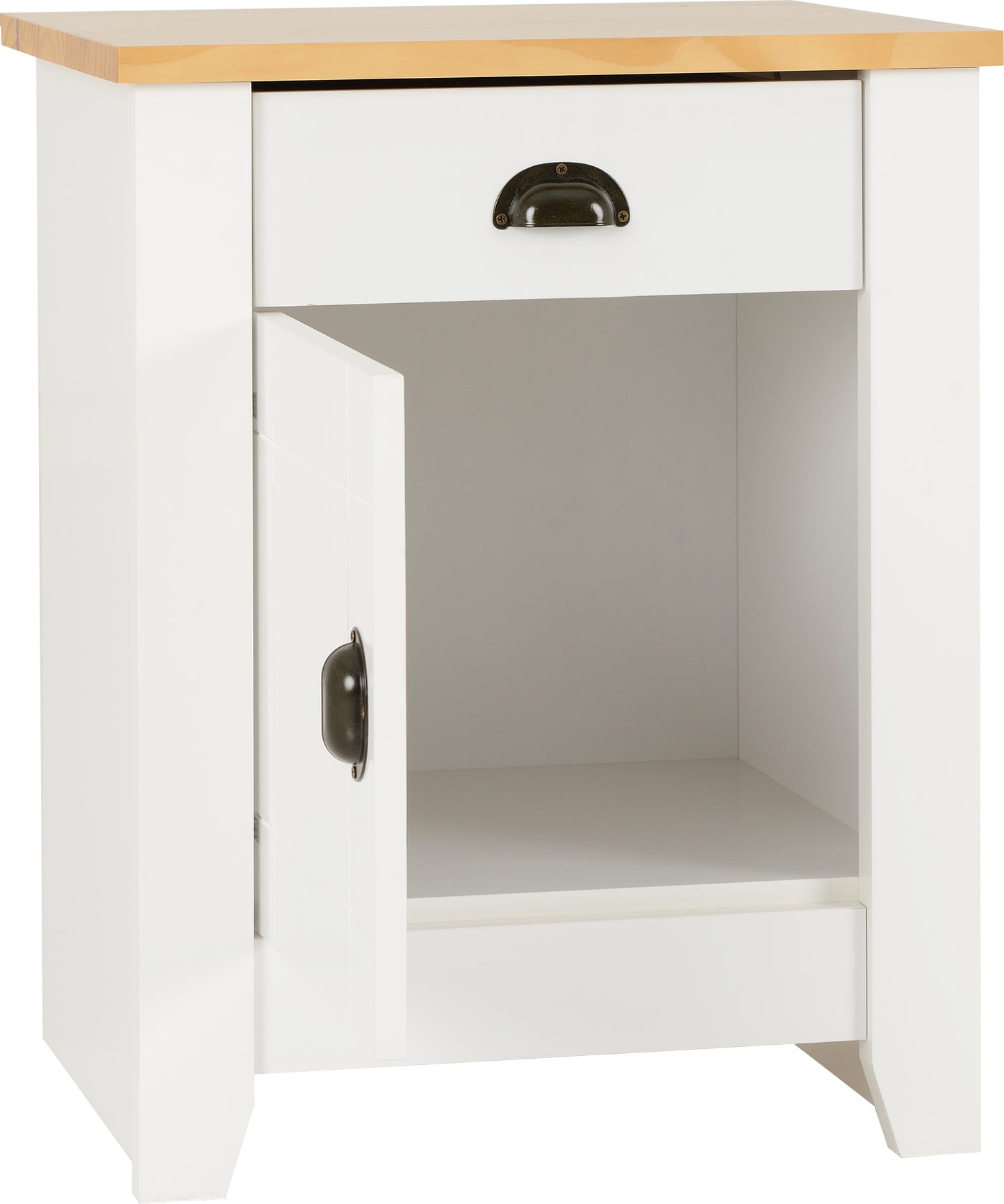 Ludlow Bedside - White/Oak Effect
