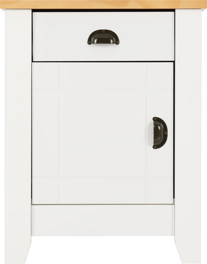 Ludlow Bedside - White/Oak Effect