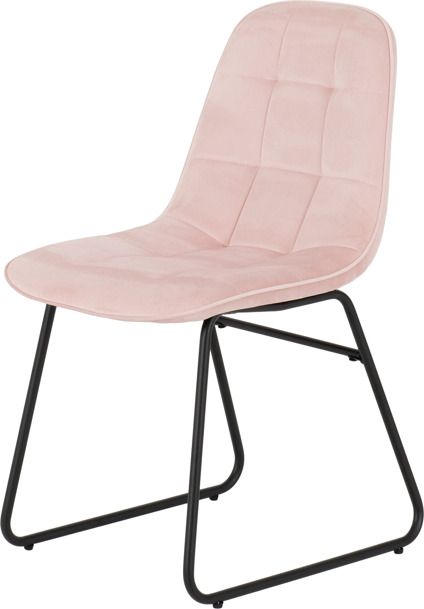Lukas Dining Chair (X2 Per Box) - Baby Pink Velvet