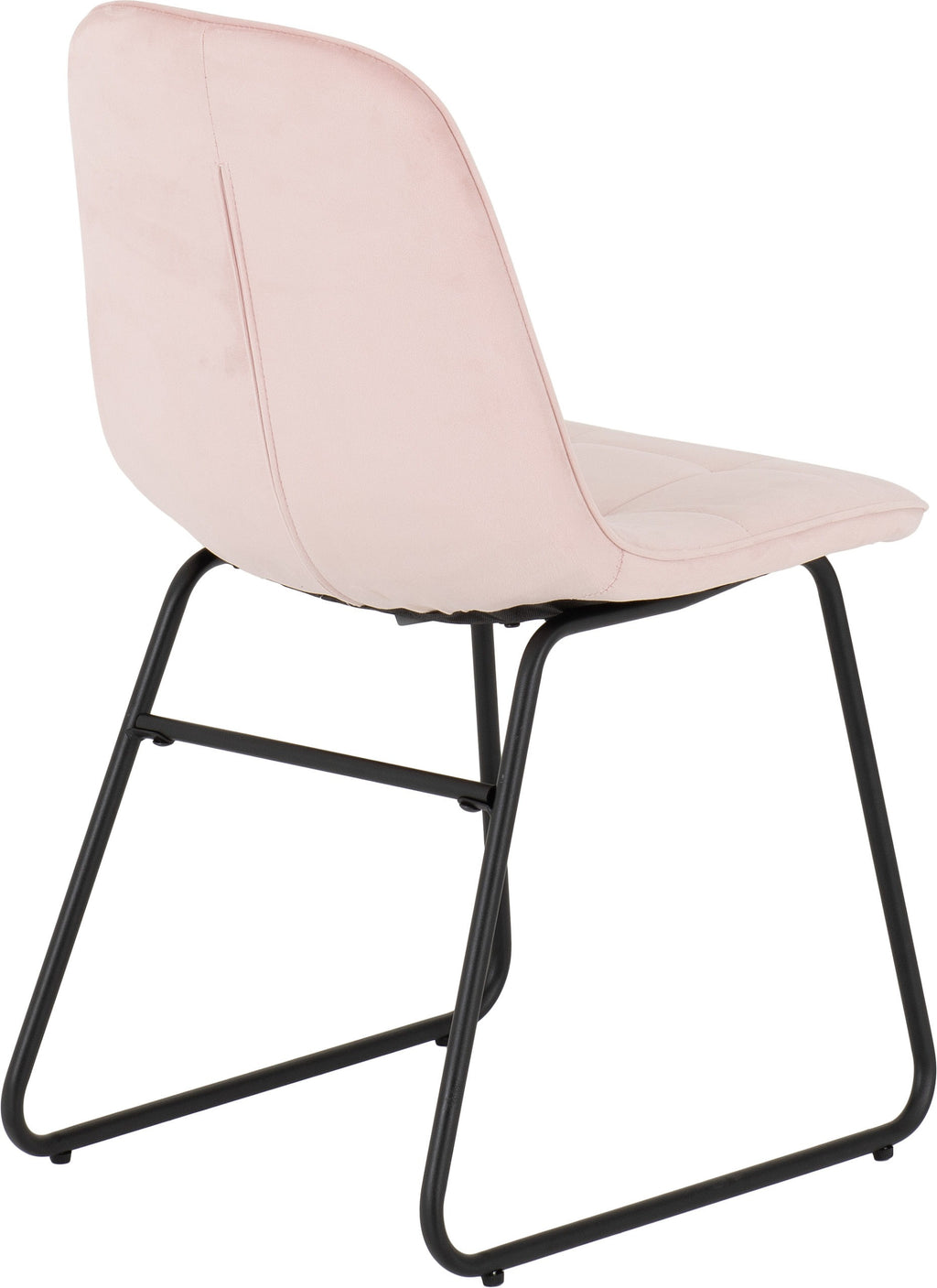 Athens Rect & Lukas Dining Set (X4 Chairs) - Concrete/Baby Pink Velvet