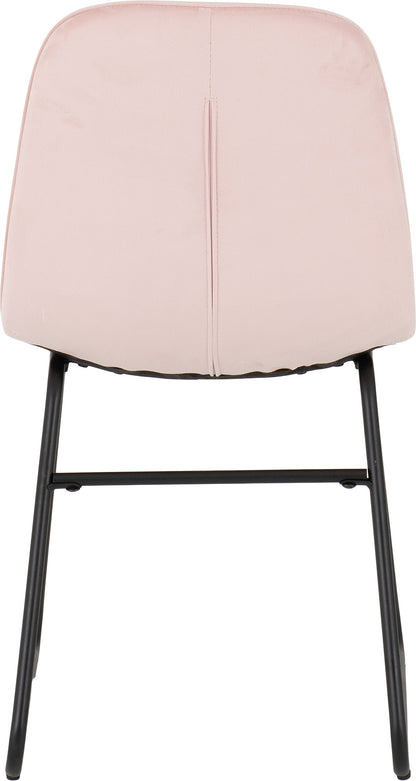 Lukas Dining Chair (X2 Per Box) - Baby Pink Velvet