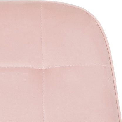 Lukas Dining Chair (X2 Per Box) - Baby Pink Velvet