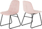 Lukas Dining Chair (X2 Per Box) - Baby Pink Velvet