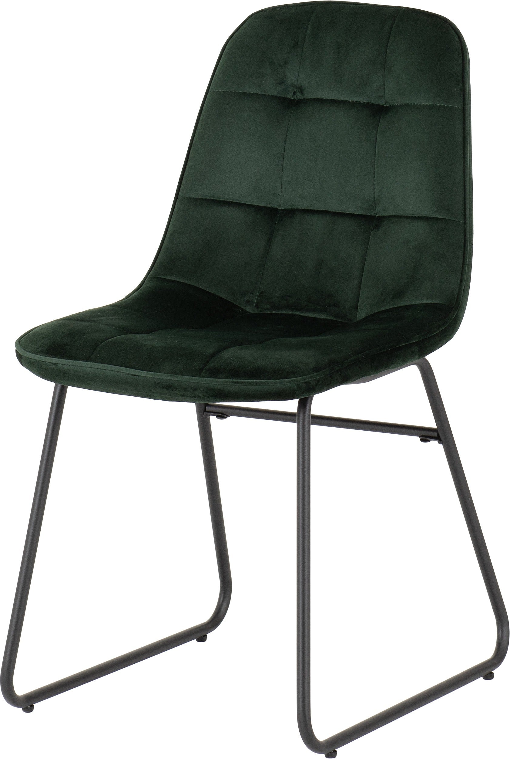 Athens Round & Lukas Dining Set (X4 Chairs) - Concrete/Emerald Green Velvet